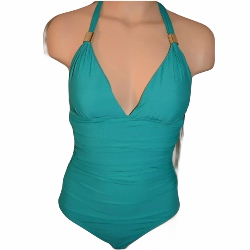 CALVIN Klein Halter One Piece Swimsuit